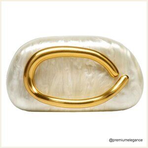 Small Vegan Leather Clutch with Detachable Strap, Magnetic Closure